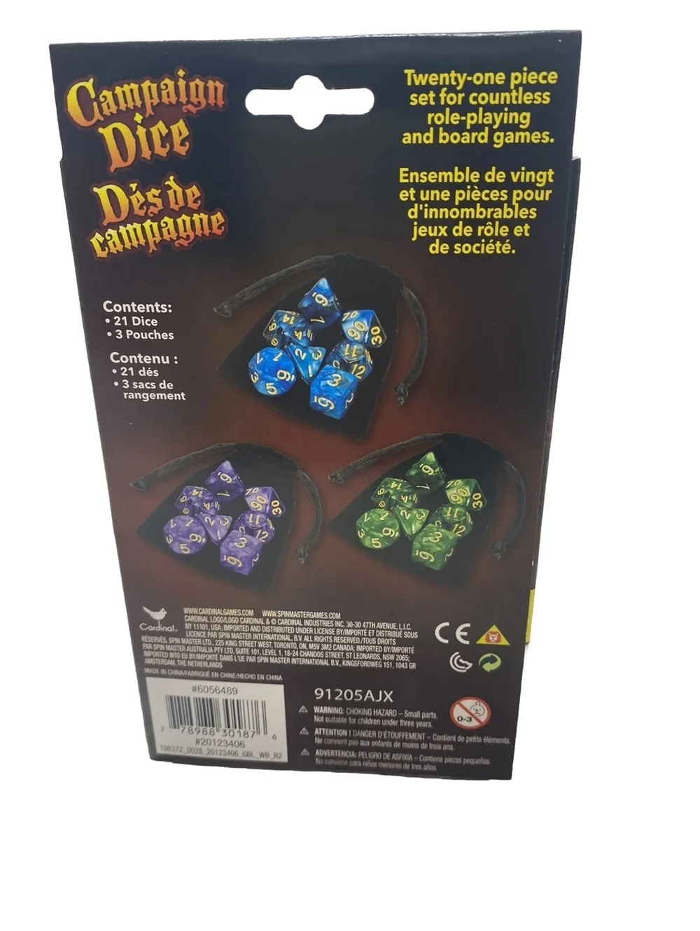 Campaign 3 Dice Sets - 21 Dice - Roleplaying and  Board games - Brand New